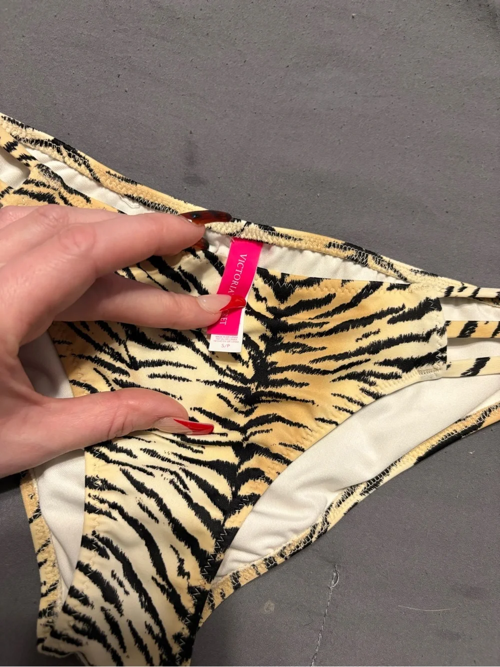 Victoria's Secret Tiger-Print Cheeky Bikini Bottoms - Yellow/Black